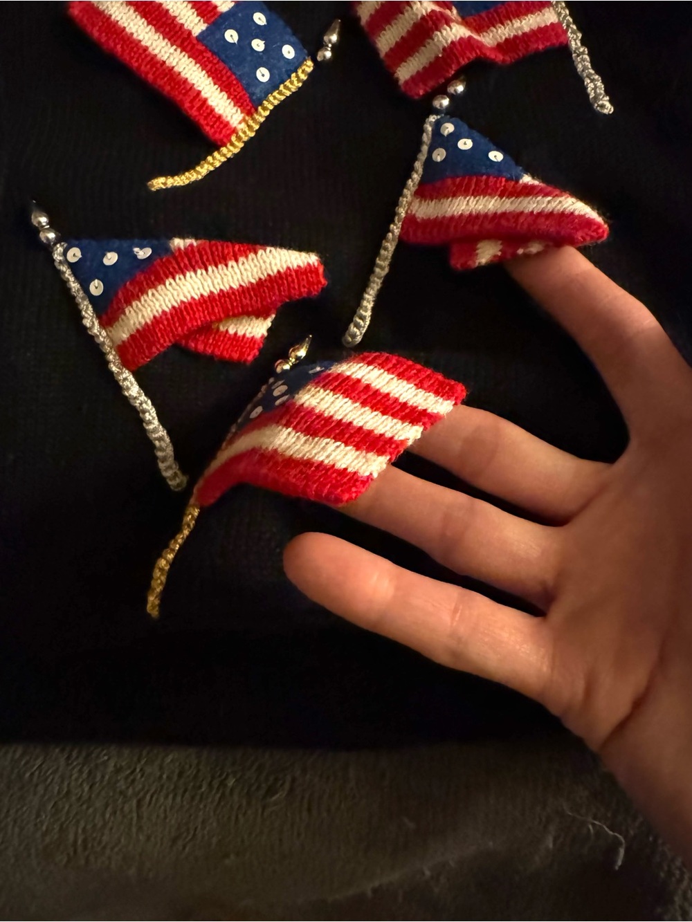 Michael Simon vintage 90s NWOT American flag patriotic USA America sweater vest - Picture 5 of 11
